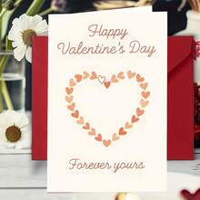 Happy Valentine's Day' Creative Valentine's Day Greeting Card, Heart Design, Quality Greeting Card (12x17cm)/(4.72x6.7in) With Envelope, Gift For Wife/Husband/Boyfriend/Girlfriend - Multicolor - View 7
