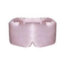 Conjunto de bolsillo con cordón yáscara para ojos,áscara de dormir de seda sintética transpirable,áscara de ojos de viaje diario que bloquea la luz nueva - Gris - Ver 5