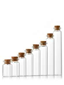 24个22毫米螺旋盖瓶，许愿瓶，糖果罐，沉香药丸容器，水晶石包装瓶 - 透明 - 查看 1