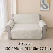 1pc Durable Sofa Cover, Easy To Clean, Pet-Friendly Sofa Protector, Diamond Quilted Design, Fits 1/2/3 Seater, All Season Breathable, Modern Sofa Slipcover With Side Pockets - Beige - View 14