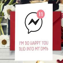I'M SOHAPPYYOU SLID INTO MY DM'S', Unique Valentine's Day Greeting Card, Creative Message Design, Valentine's Gift For Wife/Husband/Boyfriend/Girlfriend, High-Quality Greeting Card With Envelope (12x17cm)/(4.72x6.7in) - Multicolor - View 9