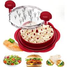 Picadora de Pollo Manual Segura y Rápida, Herramienta de Cocina para Picar Carne, Cortadora Manual con Tapa Visible y Lavable, Fácil para Pollo, Hamburguesas y Comidas Caseras,con Mango Ergonómico Antideslizante, Ideal para Preparar Carne Molida en Casa sin Cuchillos - Rojo - Ver 7