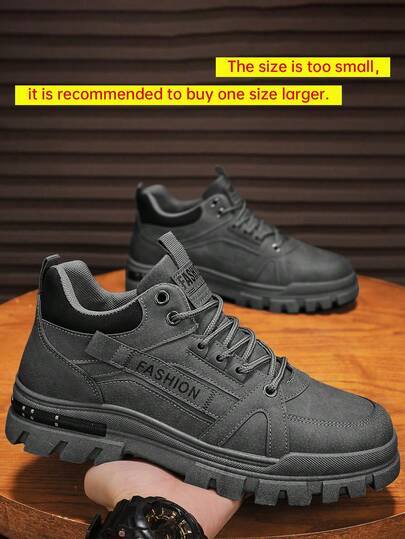 4 Season Autumn/Winter New Men's Shoes, Comfortable Sneakers, Casual Slip-On Shoes, Versatile Fashion Sneakers, Travel Shoes, Lace-Up Outdoor Shoes. This Style Runs Small, Recommend Ordering One Size Up.