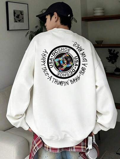 メンズユニセックスの長袖Tシャツ、着心地が良く、ゆったりとしたバージョン、オーバーサイズのシルエット、グラフィックプリント、ファッショナブルなデザイン、家でも外でも着用でき、あらゆる年齢層の方に適しています