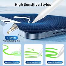 Upgraded Stylus Pen Compatible With Ipad 6th-11th Generation-2X Fast Charge Active Pencil Compatible With 2018-2025,Compatible With Ipad Pro 11"/12.9"/M4,Compatible With Ipad Air 3/4/5/M2/M3,ForiPad Mini 5/6 Gen-O-Shaped Pen Holder - White - View 6