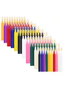 40pcs/Set Magic Candles, Rectangular, Home Emergency Lighting Candles, Round Candles. Suitable For Birthday, Romantic Wedding And Other Special Occasions. Available In Various Colors, An Ideal Gift For Her/Him On Valentine's Day. Also Suitable For Home Decor And Romantic Date Setup. Magic Candles, Valentine's Day Gift. - Multicolor - View 11