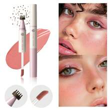 YOUNG VISION 4 Colors Instant Natural Realistic Freckles, Waterproof & Sweatproof Versatile Formula For Multi-Use On Eyes Cheeks Lips, Liquid Blush & Freckle Stamp Pen Perfect For Wild Sunburn Makeup, Daily Streetwear/Dates/Parties. - 彩色 - 查看 2