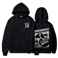 SuicideBoyds G59 Printed Hooded Sweatshirt SuicideBoyds Muisc Autumn And Winter Men's And Women's Hooded Sweatshirt Streetwear - Black - View 1