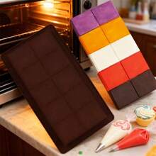 Large Rectangular Chocolate Bar Mold - Made Of Silicone, Ideal For Baking Candies And Cakes, Essential Kitchen Tool
