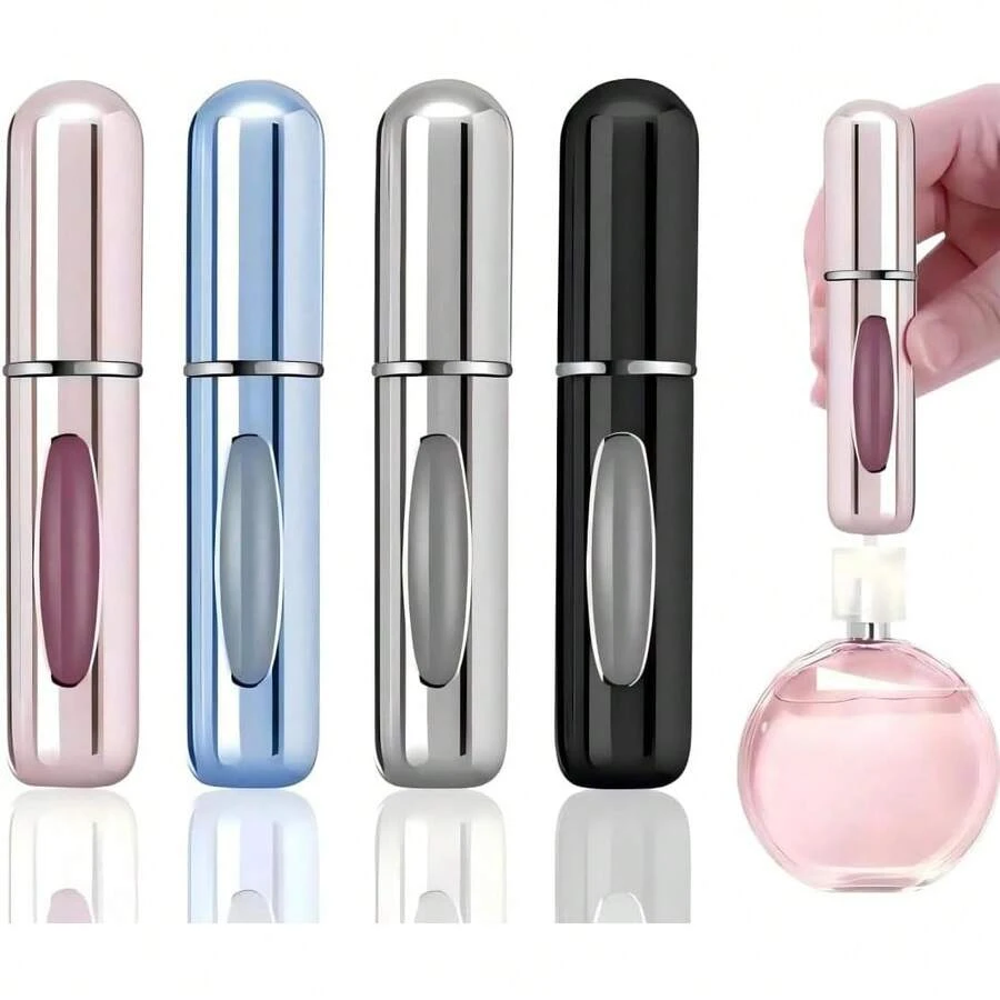 Portable Mini Perfume Spray Bottles Set – Refillable Travel Size Perfume Dispensers For Touch-Ups On The Go Perfect For Purse, Pocket, Gym Bag, Travel, Or Shopping – Leakproof, Easy To Refill, Great For Parties And Everyday Use Back To School Perf - Nhiều màu - Xem 1