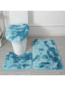 3件套豪华浴室地垫套装 - 柔软、防滑、吸水、PVC底背 - 适用于酒店、餐厅和家庭使用,包括U型马桶垫和马桶座套,提供极致的舒适性和安全性。 - 玫紅色 - 查看 12