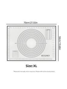 1 件装多功能防滑揉面垫，带刻度，可擀面、烘焙，适用于面包、饺子、蛋糕等，是节日派对、家庭厨房、圣诞节、复活节、感恩节、情人节的理想之选。 - 黑色 - 查看 7