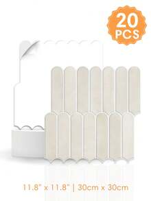 1/10/20PCS Fish Scale Matte Self-Adhesive PVC Wall Sticker, 11.8" X 11.8", Ultra-Thin And Ultra-Light 3D Wall Panel, Living Room Decorative Wall Sticker, Kitchen Backsplash, Tile Wall Sticker, Modern Decor Style, Home DIY Decoration - Multicolor - View 13