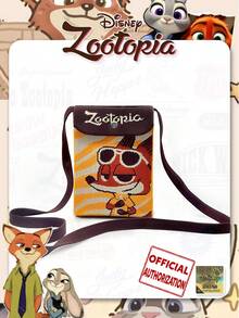 疯狂动物IP卡通尼克和朱迪翻盖斜挎包，小钱包，外出必备，手机袋，轻便可折叠单肩包，适合日常聚会、派对、购物、日常穿着、节日礼物 - 彩色 - 查看 2