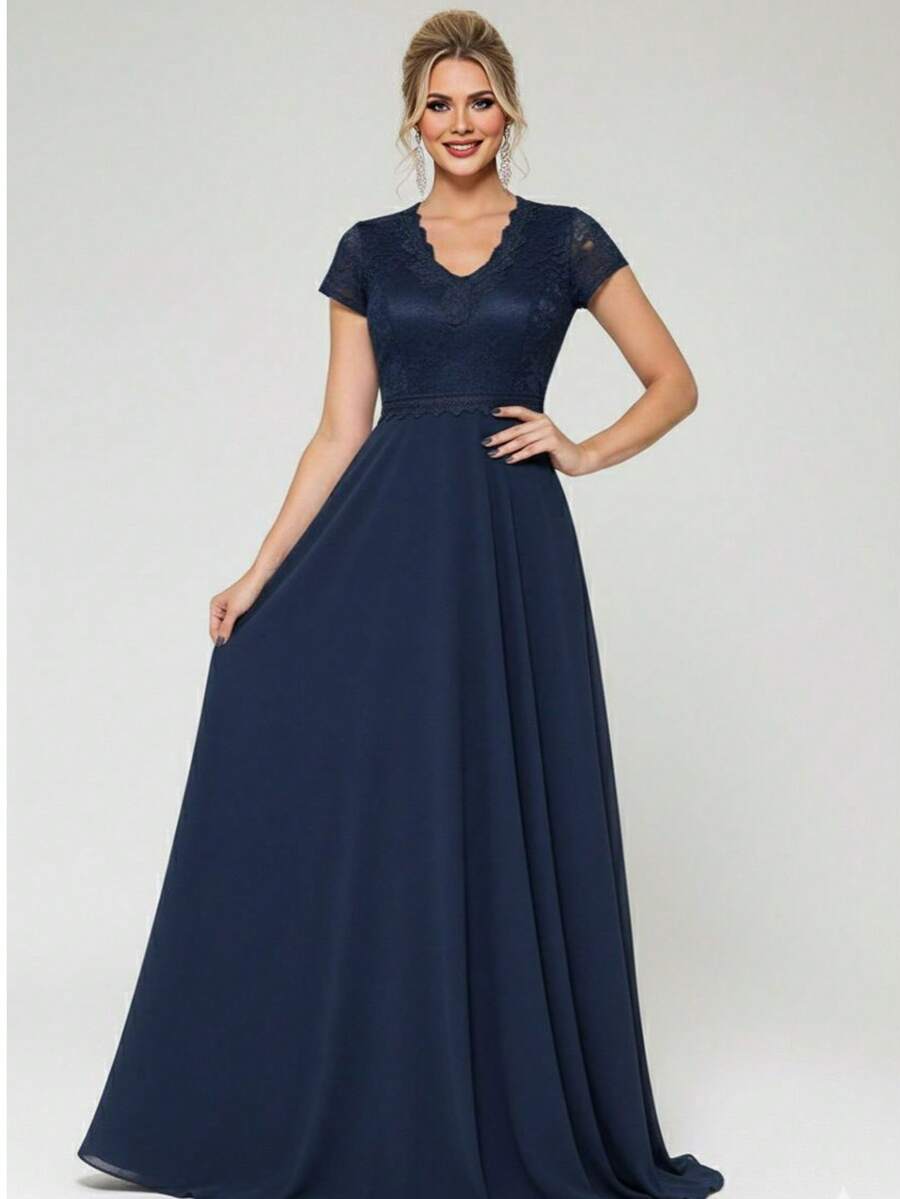 Women Dresses - Navy Blue - View 1