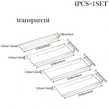 4-Tier Acrylic Spice Drawer Organizer, Modern Kitchen Spice Rack Tray Insert For Drawers, Countertops, Fits Most Spice Jars - Clear - View 8
