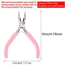KLONKEE Handmade Jewelry Making Needle-Nose Pliers, DIY Tools, Nariz Herramienta, Jewelry Pliers. (If You Find Any Stains On The Product After Receiving It, Please Don't Worry, It's Just The Trace Of Anti-Rust Oil, Which Can Be Wiped Off Easily.) - Pink - View 5