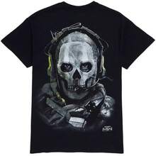 Camiseta gráfica unisex de manga corta " GHOST MAN" tallas S-5XL - Negro - Ver 1