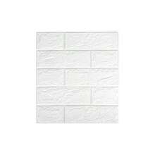 12pcs/6pcs 3D Wallpaper, Vinyl Wall Stickers, Faux Brick Texture, Bedroom Home Decor, Living Room TV Background, Wallpaper Renewal, 3D Stickers, Brick Pattern, Easy To Stick, Replaceable, Waterproof, Trimmable, Simple DIY, Indoor Decorative Stickers, Wall Decals, Living Room, Kitchen - White - View 13