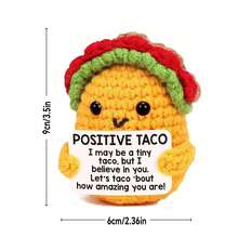 1件装钩针编织的墨西哥卷饼动物，寓意放松、自我关爱、祝愿康复，双子座礼物，女士生日礼物，送给姐妹的情感支持和鼓舞人心的礼物，泡菜鸭土豆圣诞家居秋季装饰，精致礼物，永远分享爱，增添更多幸福！适合生日、毕业典礼等场合。 - 彩色 - 查看 10