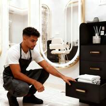 Gabinete De Herramientas Para Peluquería Y Salón Profesional - Negro - Ver 7