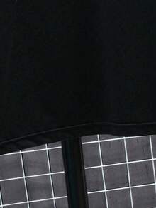 Plus Size Men's Simple Letter Print Round Neck Short Sleeve Casual T-Shirt, Easy To Match, Best Gift For Friends - Black - View 5