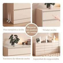 Cajonera Muebles Para Ropa Con Cajones Organizador De Madera - Blanco - Ver 7