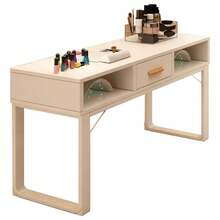 Mesa Para Manicura Estación Pedicure Spa Con Cajones Movible - Blanco - Ver 2