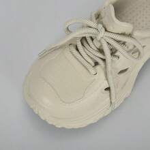 女士系带拖鞋，新款运动风户外鞋，防滑厚底轻便舒适休闲穆勒拖鞋 - 卡其 - 查看 5