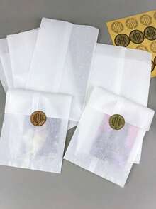 50個/10個/1個 牛皮紙袋、紙質午餐袋、購物袋、小型牛皮紙袋、空白牛皮紙袋、棕色種子袋、種子收納袋、肥皂紙袋、牛皮紙袋，適用於婚禮、生日、烘焙、肥皂包裝、口紅、禮物包裝、手工包裝、產品包裝、婚禮禮物袋等 - 白色 - 查看 3