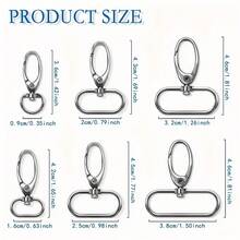 5Pcs/Pack 16/20/25/32/38mm Metal Snap Hook Lobster Clasp Collar Carabiner Belt Buckles DIY KeyChain Bag Part Accessories - Multicolor - View 6