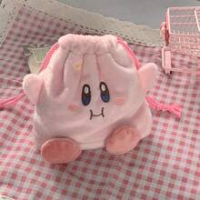 1pcs  Pink Girl's Heart Star Card Bundle Pocket, Cute And Furry Clutch, Multifunctional Portable Storage Of Mobile Phone Data Cable And Lipstick, Casual Crossbody Bag For Girls, Creative Gifts - 粉紅色 - 查看 10