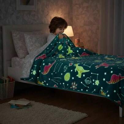 - Cobija Frazada Glow In Dark, Fluorescente, Brilla en la Oscuridad, Mantas para Nios, Throw Blanket, Cobija Ligera Luminosa, Medida Matrimonial 5, Matrimonial