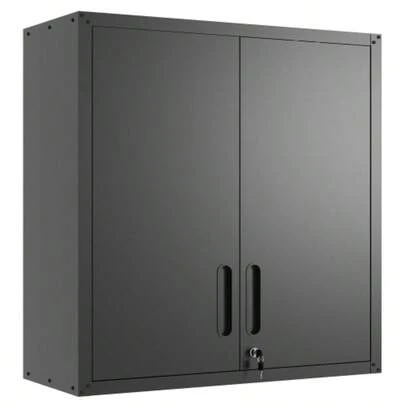 Metall-Wandschrank Mit Türverschluss & Ablage - Robust, , Ideal Für Garage, Werkstatt & Büro - Ohne Holz, Kein Formaldehyd, Haustier- & Familiegeeignet, H77 Cm * B75 Cm * T30 Cm
