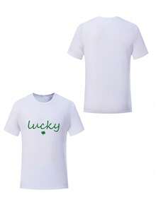 Customized Loose T-Shirt For St. Patrick's Day, Family Gathering, Group Outfit - Customize Your Text And Photos/Couples/Family/Pets/Friends, Autumn Tops