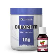Dolomita Clareadora Pote 1kg + Óleo de Rosa Mosqueta Rubiginosa 30ml