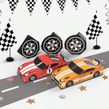 Hộp kẹo hình xe đua ngày Valentine (10 chiếc), hộp quà xe 3D màu đỏ và vàng trang trí đẹp mắt, thích hợp cho trẻ em, lớp học, quà tặng trao đổi ở trường, đồ dùng cho tiệc sinh nhật. - Nhiều màu - Xem 10