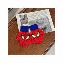 Spiderman Winter Children's Warm Gloves Marvel Anime Cartoon Knitted Gloves Cute Decoration Kids Christmas Gifts 5-10Y