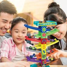 Pistas de Carros Rampas para Niños, Pista de Carreras con Mini Coches, Juguetes Educativo para Niños de 3 4 5 6 7 Años, Regalo de Navidad Cumpleaños para Niño y Niña - verde menta - Ver 6