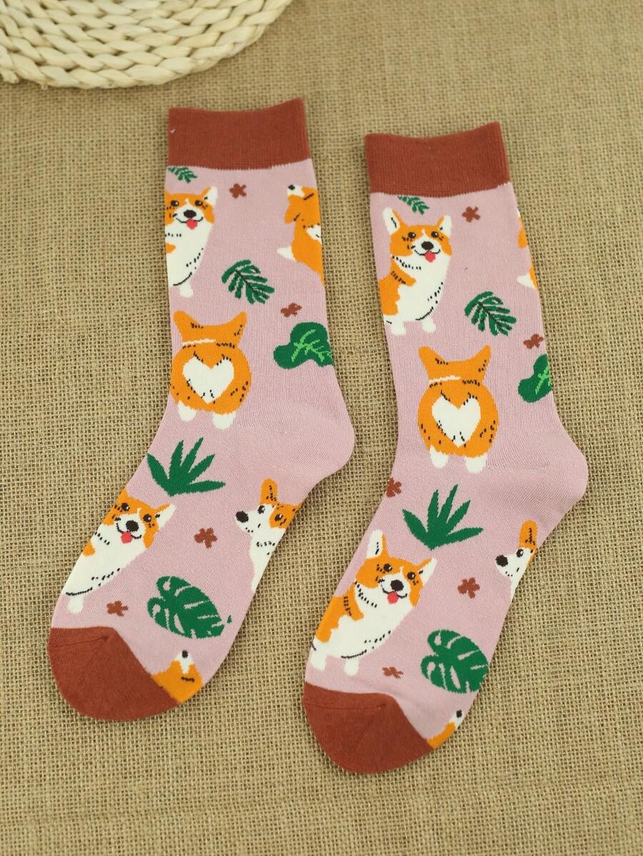 1 par de calcetines para el Día de San Valentín para mujer, cómodos, transpirables, secos y absorbentes de sudor, adecuados para deportes, ocio y uso diario - Multicolor - Ver 1