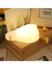 Luz nocturna de pato linda recargable por USB, con temperatura de color y brillo ajustables, adecuada para dormitorio, oficina u otras decoraciones de habitación y regalos festivos - blanco cálido - Ver 7