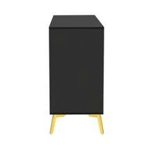 Modern Style, Single Linen, Sideboard, 3-Door, Handleless, For Dining Room, Living Room, Kitchen, Buffet Cabinet (White) - 黑色 - 查看 11