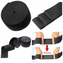Elastic Spool 2 Inch X 5 Yard Black Stretchable Cord For Crafting Sewing - 1 - View 1