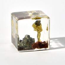 1pc Resin Epoxy Embedded Natural Stone Creative Ornament, Miniature Mining Scene Crystal Craft, Lapis Lazuli Miner, Brass Miner, Amethyst Miner, Ruby & Emerald Miner - Multicolor - View 15