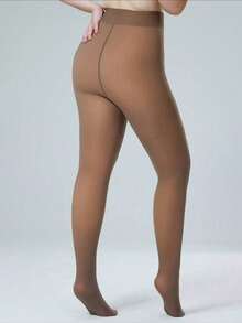 1双加厚保暖连裤袜，女士高弹力半透明高腰打底裤，适合秋冬季穿着 - 彩色 - 查看 9