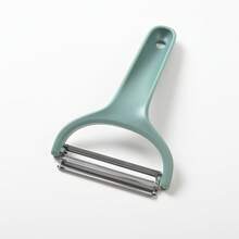 Cortadora de repollo de doble hoja japonesa, rebanadora de repollo de acero inoxidable, pelador manual multifuncional de cocina - Cepillo de dientes de doble filo - amarillo - Ver 7
