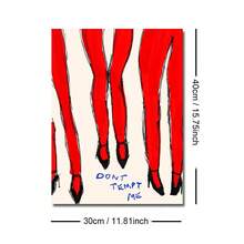 1pc Framed/Unframed Red Fashion Woman Legs Feminism Quote Canvas Poster Minimalist Girl Power Wall Art Print Sassy Aesthetic Makeup Room Decor Painting For Apartment,Living Room,Bedroom,Modern Home Decoration - Multicolor - View 9