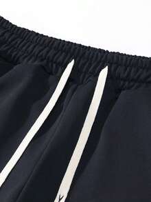 2pcs Men's Sports Suit Hoodie + Drawstring Pants, Letter Print Design, Lightweight, Suitable For Commuting, Daily Workout And Casual Wear, Comfortable And Breathable, Ideal For Jogging And Vacation