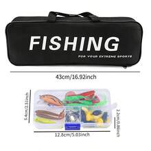 钓竿和渔线轮组合套装，2支红色玻璃纤维钓竿，2个纺车轮，带收纳袋，淡水钓竿和渔线轮组合套装 - 紅色 - 查看 7