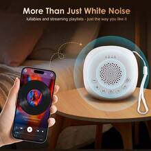 Portable White Noise Machine, Sleep Aid Sound Machine With Night Light, 20 Soothing Sounds, 3 Timer Function, Sound Therapy, Travel Gift - 白色 - 查看 6